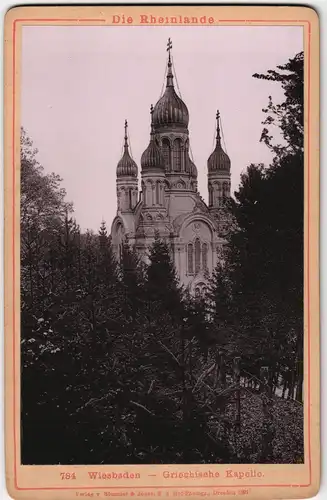 Wiesbaden Griechische Kapelle - Kabinettfoto CDV 1891 Kabinettfoto