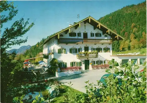 Ansichtskarte Reit im Winkl Gasthof-Café Steiner Bes. Fam. Schwarz 1980
