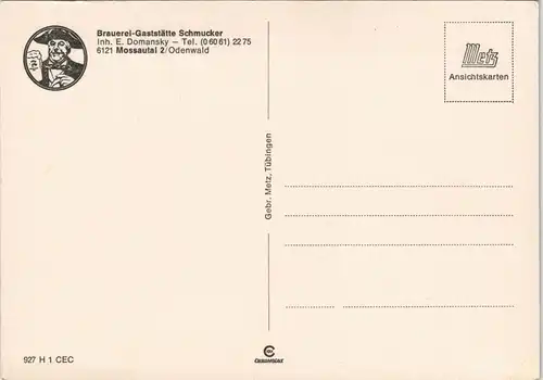 Hüttenthal-Mossautal Mehrbildkarte der Brauerei-Gaststätte Schmucker 1975