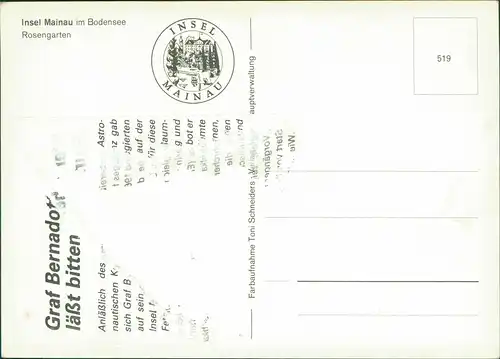 Ansichtskarte Konstanz Insel Mainau - Rosengarten 1962