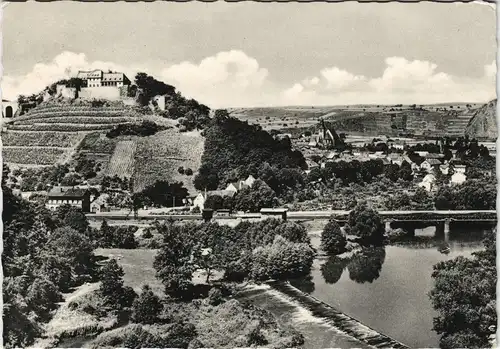 Ebernburg-Bad Münster am Stein Burg Ebernburg und Panorama-Ansicht 1964