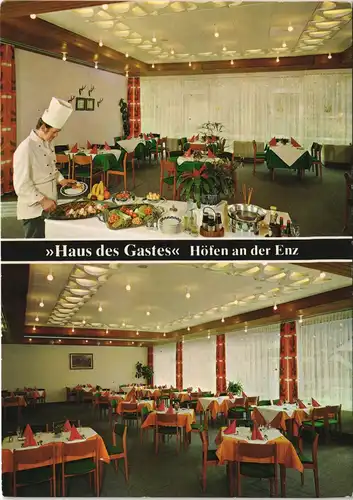 Höfen an der Enz Café Restaurant Haus des Gastes Innenansichten Mehrbild-AK 1970