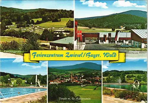 Ansichtskarte Zwiesel Mehrbildkarte Ferienzentrum Zwiesel Bayer. Wald 1975