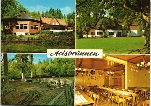 Schlüchtern Bergwinkelstadt MB Waldgaststätte Pension Wildpark Acisbrunnen 1980