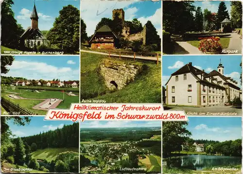 Königsfeld im Schwarzwald  Buchenberg, Glasbachtal, Luftaufnahme uvm. 1968