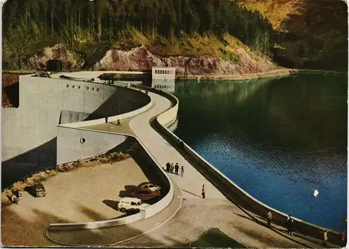 Oker-Goslar Okertalsperre mit Sperrmauer aus der Vogelschau-P. 1965