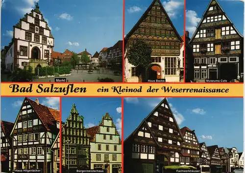Ansichtskarte Bad Salzuflen Mehrbild-AK des Kleinod der Weserrenaissance 2001