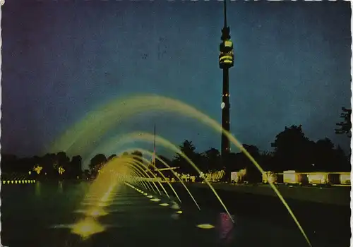 Ansichtskarte Dortmund Westfalenpark Fernsehturm Wasserspiele in Farbe 1965