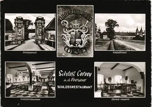 Höxter (Weser) Mehrbild-AK 5 Ansichten mit Schloß-Restaurant 1965