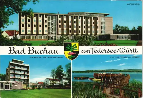 Ansichtskarte Bad Buchau Mehrbild-AK Ansichten Moorheilbad, Federsee 1977