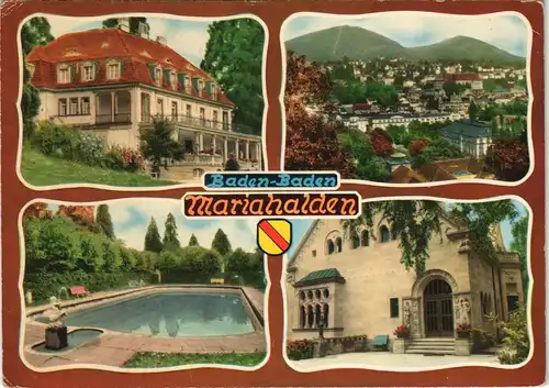 Ansichtskarte Baden-Baden Mehrbildkarte Mariahalden Stadtteilansichten 1964