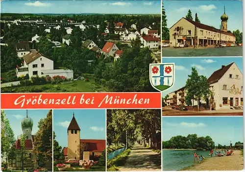Gröbenzell Mehrbild-AK Ortsansichten Gröbenzell bei München 1970