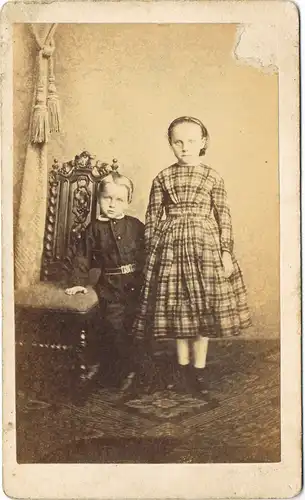 Foto Sylt Kinder - Atelierfoto, Kabinettfoto 1884 Privatfoto Foto