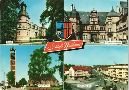 Schloß Neuhaus-Paderborn Mehrbild  4  Schloss, Kirche, Hatzfelder Str. 1970