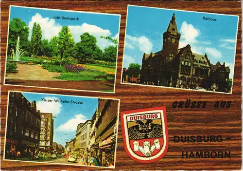 Ansichtskarte Hamborn-Duisburg Mehrbildkarte mit 3 Ortsansichten 1970