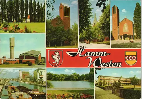 Ansichtskarte Hamm (Westfalen) Mehrbildkarte mit 8 Ortsansichten 1978/1975