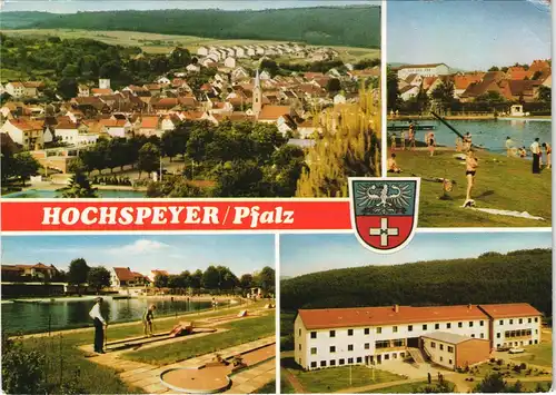 Ansichtskarte Hochspeyer Mehrbildkarte Pfalz 4 Ortsansichten 1970