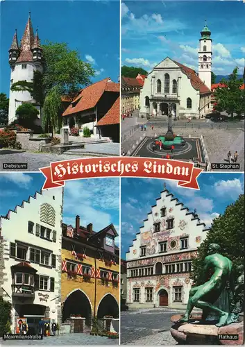 Lindau (Bodensee) Mehrbildkarte Ortsansichten Historisches Lindau 1990
