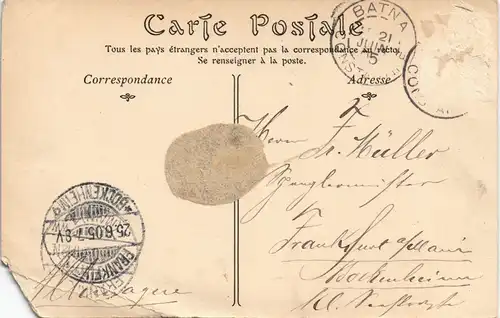 Postcard Batna باتنة Le Marché, Marchands de Brochettes 1905