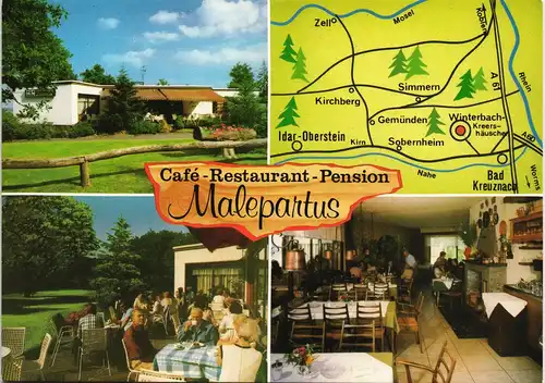 Winterbach (Soonwald b Kreuznach) MB Café-Restaurant Pension Malepartus 1975