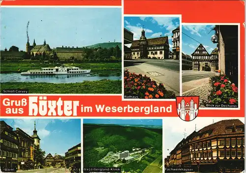 Höxter (Weser) Mehrbild-AK mit Schloss Corvey u. Ortsansichten 1986