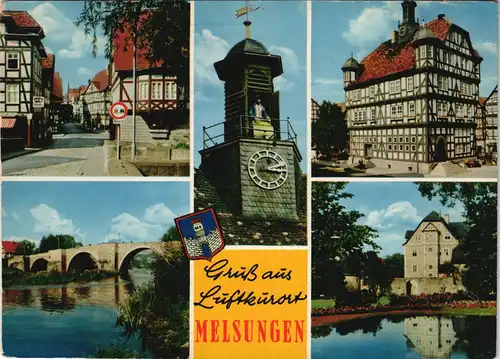 Ansichtskarte Melsungen Mehrbildkarte mit 5 Ortsansichten 1976