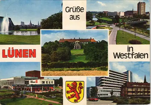 Ansichtskarte Lünen (Westfalen) Mehrbildkarte mit Ortsansichten 1975