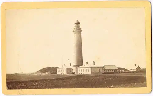 Ansichtskarte Kampen (Sylt) Leuchtturm, Privatfoto CDV 1870 Kabinettfoto