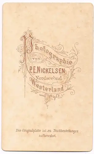 Ansichtskarte Sylt Insel Sylt - See in den Dünen - CDV 1884 Kabinettfoto