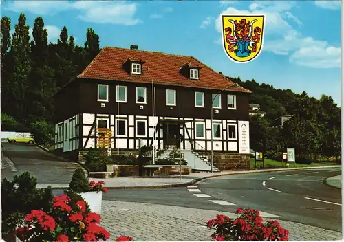 Ansichtskarte Niedenstein Straßenpartie - Haus, Wegweiser 1978