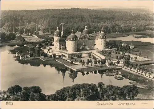 Ansichtskarte Moritzburg Luftbild Moritzburg 1929 Walter Hahn:10080