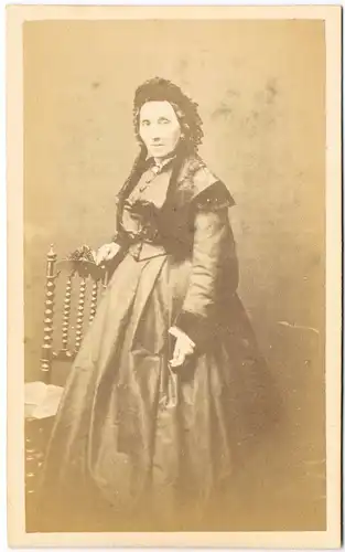 Sylt Insel Sylt Alte Frau in Sylter Tracht - CDV 1873 Privatfoto Kabinettfoto