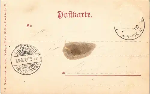 Frankfurt am Main MB Dichter-Stadt Goethe Klinger Börne, Stoltze, Brentano 1900