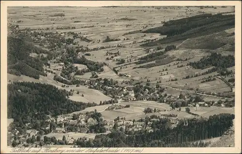 Postcard Bad Flinsberg Świeradów-Zdrój Blick auf die Stadt 1930