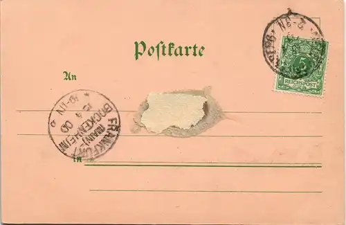 Litho AK Schmitten (Hochtaunus) Feldberghaus 2 Bild bei Mondschein - Taunus 1900