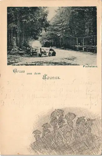 Königstein (Taunus) Fuchstanz Außenküche Restauration Taunus 1898
