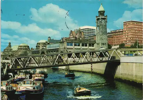 Ansichtskarte St. Pauli-Hamburg Partie an den Landungsbrücken 1970