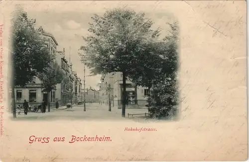 Ansichtskarte Bockenheim-Frankfurt am Main Bahnhofstrasse 1898