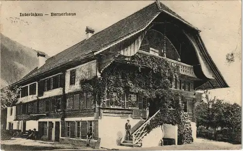 Ansichtskarte Interlaken Partie am Bernerhaus 1907