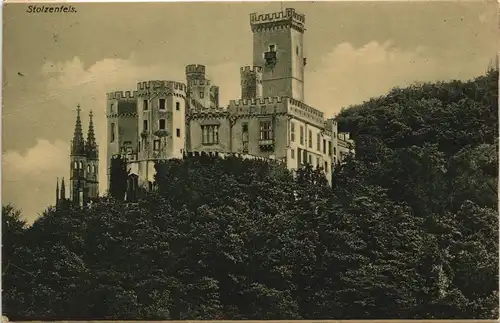 Ansichtskarte Stolzenfels-Koblenz Schloß Stolzenfels/Burg Stolzenfels 1909