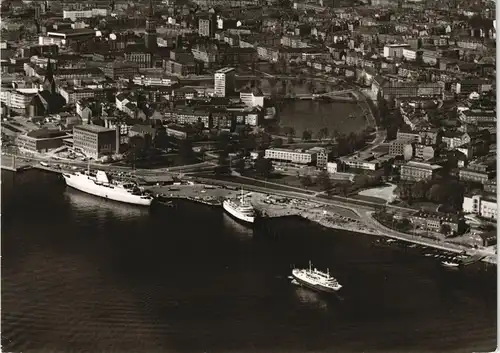 Ansichtskarte Kiel Luftbild, Stadt & Fährhaus vom Flugzeug aus 1970
