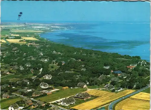 Keitum (Sylt) Kejtum Luftbild Gesamtansicht vom Flugzeug, Luftaufnahme 1979