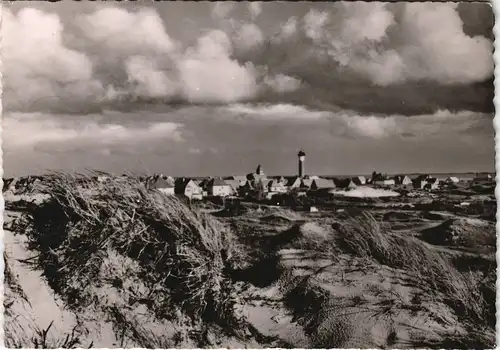 Ansichtskarte Wangerooge Meer Strand Düne Orts-Fernansicht 1960