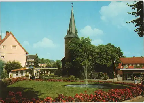 Ansichtskarte Braunlage Anlagen bei der ev. Kirche 1976