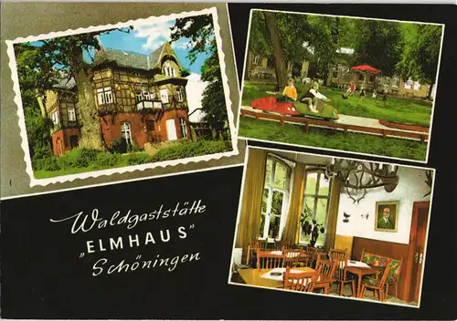 Schöningen (Elm) Waldgaststätte ELMHAUS Ausflugslokal Mehrbildkarte 1975
