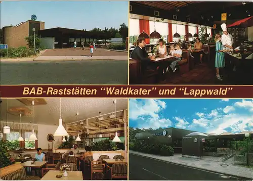 Helmstedt Mehrbild-AK BAB-Raststätten “Waldkater” und “Lappwald” 1970