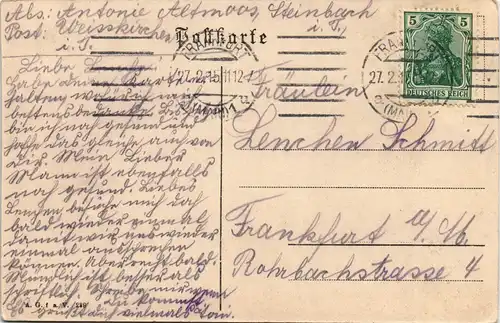 Ansichtskarte Kirchheimbolanden Partie im Schillerhain - Turm 1915
