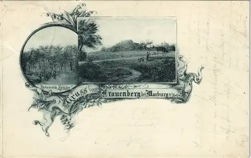 Marburg an der Lahn Frauenberg, Restauration Heuser - 2 Bild 1899