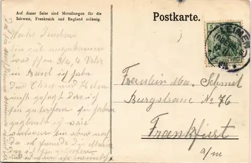 Ansichtskarte Basel Strassburger Denkmal 1908