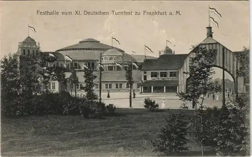 Ansichtskarte Frankfurt am Main Festhalle vom XI. Deutschen Turnfest 1908